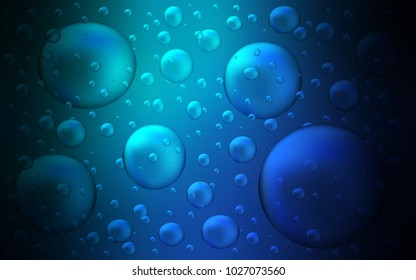 Light Blue, Green vector texture with disks. Modern abstract illustration with colorful water drops. Pattern can be used as texture of water, rain drops.