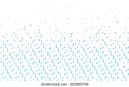 Light Blue, Green vector texture with Digit characters. Illustration with Numeral symbols on abstract template. Smart design for your business advert of university.