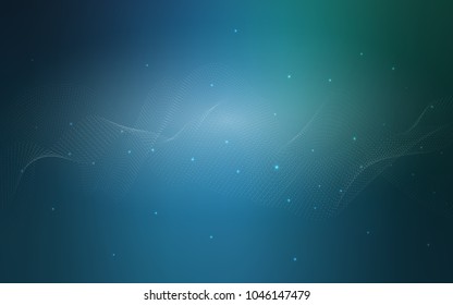 Light Blue, Green vector texture with disks. Blurred bubbles on abstract background with colorful gradient. Beautiful design for your business natural advert.
