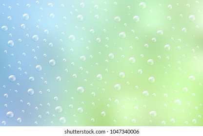 Light Blue, Green vector texture with disks. Blurred bubbles on abstract background with colorful gradient. Completely new template for your brand book.