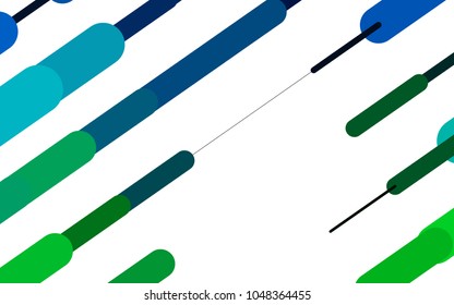Light Blue, Green vector texture with colored capsules. Shining colored illustration with rounded stripes. Best design for your ad, poster, banner.