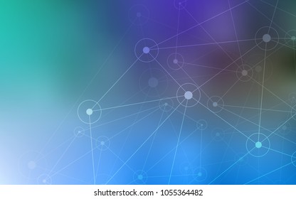 Light Blue, Green vector texture with disks, lines. Abstract illustration with colorful discs and triangles. Pattern can be used for futuristic ad, booklets.