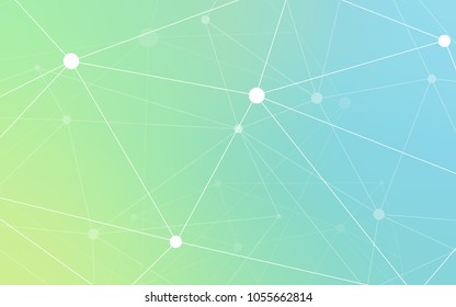 Light Blue, Green vector texture with disks, lines. Modern abstract colorful illustration with spheres and lines. Pattern can be used for ads, leaflets.