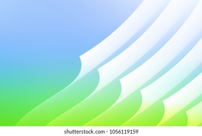 Light Blue, Green vector texture with colored lines. Lines on blurred abstract background with gradient. Template for your beautiful backgrounds.