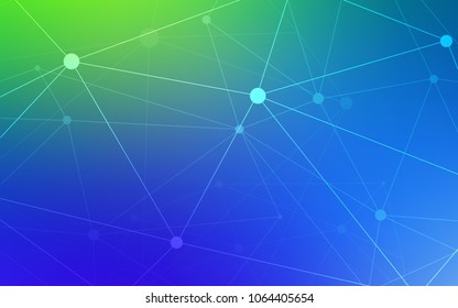 Light Blue, Green vector texture with disks, lines. Illustration with set of colorful abstract circles and lines. New design for ad, poster, banner of your website.