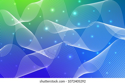 Light Blue, Green vector texture with birthday confetti. Blurred decorative design in anniversary style with confetti. The pattern can be used for birthday gifts, congratulations.