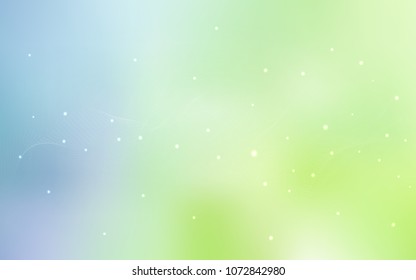 Light Blue, Green vector texture with disks. Illustration with set of shining colorful abstract circles. Pattern can be used as texture of water, rain drops.
