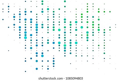 Light Blue, Green vector  texture with disks. Illustration with set of shining colorful abstract circles. The pattern can be used for beautiful websites.