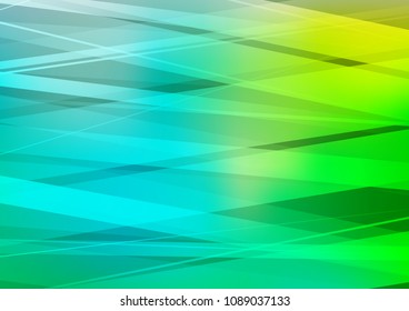 Light Blue, Green vector texture with colored lines. Decorative shining illustration with lines on abstract template. The pattern can be used as ads, poster, banner for commercial.