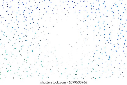 Light Blue, Green vector  texture with disks. Glitter abstract illustration with blurred drops of rain. The pattern can be used for beautiful websites.