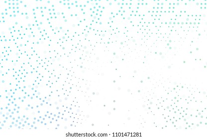 Light Blue, Green vector  texture with disks. Blurred decorative design in abstract style with bubbles. Completely new template for your brand book.