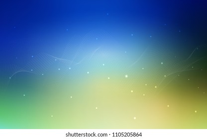 Light Blue, Green vector texture with disks. Abstract illustration with colored bubbles in nature style. Completely new template for your brand book.