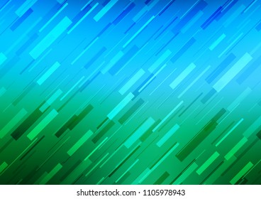 Light Blue, Green vector texture with colored lines. Shining colored illustration with narrow lines. The template can be used as a background.