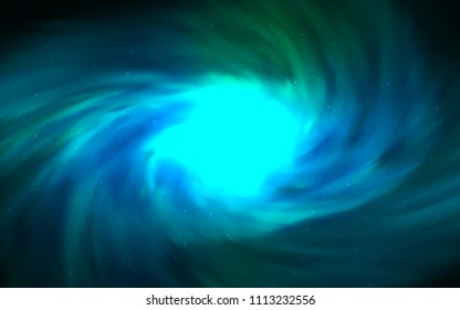 Light Blue, Green vector texture with milky way stars. Space stars on blurred abstract background with gradient. Pattern for astronomy websites.