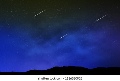 Light Blue, Green vector texture with milky way stars. Modern abstract illustration with Big Dipper stars. Pattern for astrology websites.