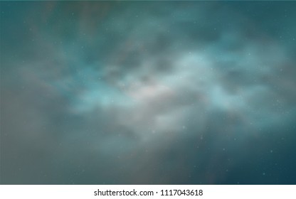 Light Blue, Green vector texture with milky way stars. Modern abstract illustration with Big Dipper stars. Pattern for astronomy websites.