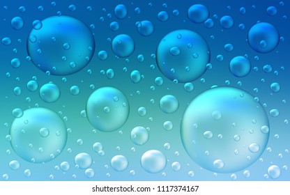 Light Blue, Green vector texture with disks. Blurred bubbles on abstract background with colorful gradient. The pattern can be used for beautiful websites.