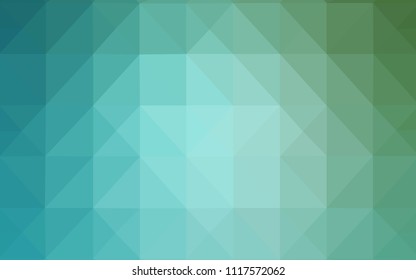 Light Blue, Green vector texture with gradient triangles. Geometric illustration in Origami style with gradient.  A completely new template for your banner.