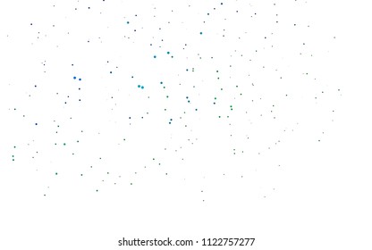 Light Blue, Green vector  texture with disks. Glitter abstract illustration with blurred drops of rain. Completely new template for your brand book.