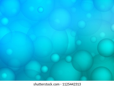 Light Blue, Green vector texture with disks. Illustration with set of shining colorful abstract circles. Completely new template for your brand book.