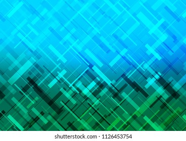Light Blue, Green vector texture with colored crossing lines. Modern geometrical abstract illustration with staves. The template can be used as a background.