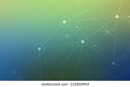 Light Blue, Green vector texture with disks, lines. Decorative design in abstract style with triangle structure. Beautiful design for your business advert.