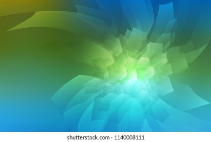 Light Blue, Green vector texture with colorful hexagons. Abstract illustration with colorful hexagons. New design for website's poster, banner.