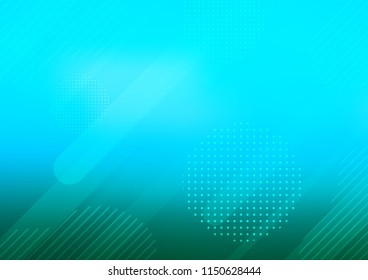Light Blue, Green vector texture with colored capsules, dots. Blurred decorative design in simple style with lines, circles. Smart design for your business advert.