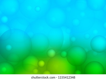 Light Blue, Green vector texture with disks. Illustration with set of shining colorful abstract circles. New design for ad, poster, banner of your website.