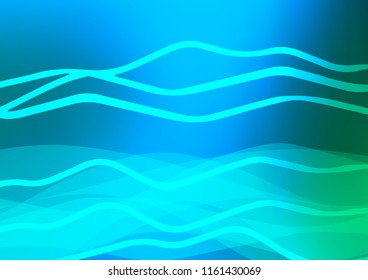 Light Blue, Green vector texture with colored lines. Decorative shining illustration with lines on abstract template. Best design for your ad, poster, banner.