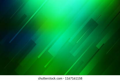 Light Blue, Green vector texture with colored lines. Decorative shining illustration with lines on abstract template. Best design for your ad, poster, banner.