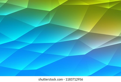 Light Blue, Green vector texture in triangular style. Modern abstract illustration with colorful triangles. Best design for your ad, poster, banner.