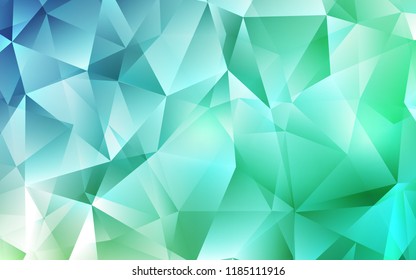 Light Blue, Green vector texture in triangular style. Beautiful illustration with triangles in nature style. Smart design for your business advert.