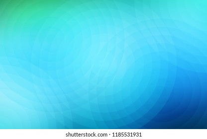 Light Blue, Green vector texture with disks. Beautiful colored illustration with blurred circles in nature style. Pattern can be used for ads, leaflets.