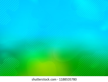 Light Blue, Green vector texture with colored lines. Blurred decorative design in simple style with lines. The template can be used as a background.