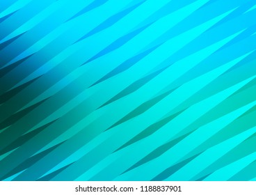 Light Blue, Green vector texture with colored lines. Lines on blurred abstract background with gradient. Smart design for your business advert.