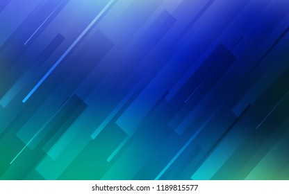 Light Blue, Green vector texture with colored lines. Shining colored illustration with sharp stripes. Pattern for your busines websites.