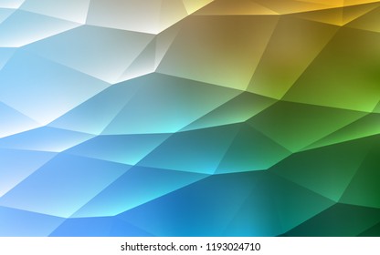 Light Blue, Green vector texture in triangular style. Abstract gradient illustration with triangles. Modern template for your landing page.