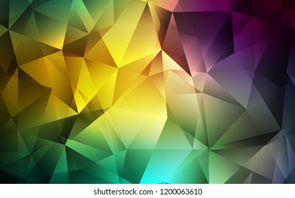 Light Blue, Green vector texture in triangular style. Glitter abstract illustration with triangular shapes. Modern template for your landing page.