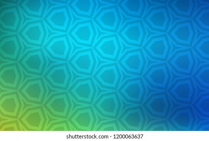 Light Blue, Green vector texture with colorful hexagons. Glitter abstract illustration in hexagonal style. Design for your business advert.