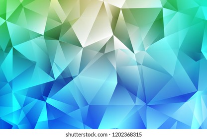 Light Blue, Green vector texture in triangular style. Modern abstract illustration with colorful triangles. Pattern can be used for websites.