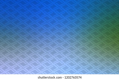 Light Blue, Green vector texture in rectangular style. Abstract gradient illustration with rectangles. The template can be used as a background.