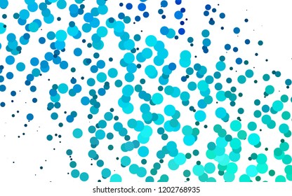Light Blue, Green vector texture with disks. Modern abstract illustration with colorful water drops. Design for posters, banners.