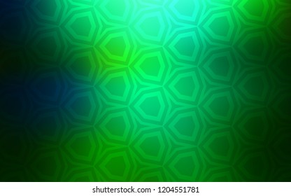 Light Blue, Green vector texture with colorful hexagons. Design in abstract style with hexagons. Pattern for ads, leaflets.