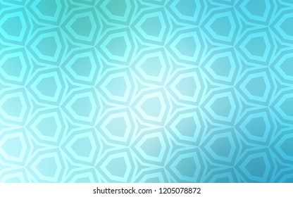 Light Blue, Green vector texture with colorful hexagons. Blur background with colorful hexagons. Pattern for texture of wallpapers.