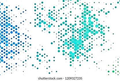 Light Blue, Green vector texture with disks. Colorful illustration with blurred circles in nature style. Pattern for ads, booklets.