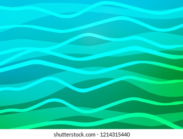 Light Blue, Green vector texture with colored lines. Shining colored illustration with narrow lines. The pattern can be used for websites.