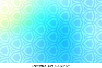 Light Blue, Green vector texture with colorful hexagons. Abstract illustration with colorful hexagons. Pattern for landing pages.