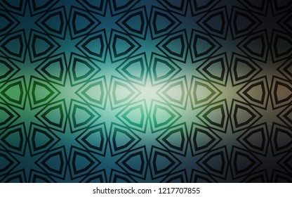 Light Blue, Green vector texture with beautiful stars. Shining colored illustration with stars. Pattern for new year ad, booklets.