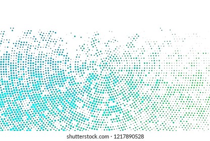 Light Blue, Green vector texture with disks. Abstract illustration with colored bubbles in nature style. Design for business adverts.